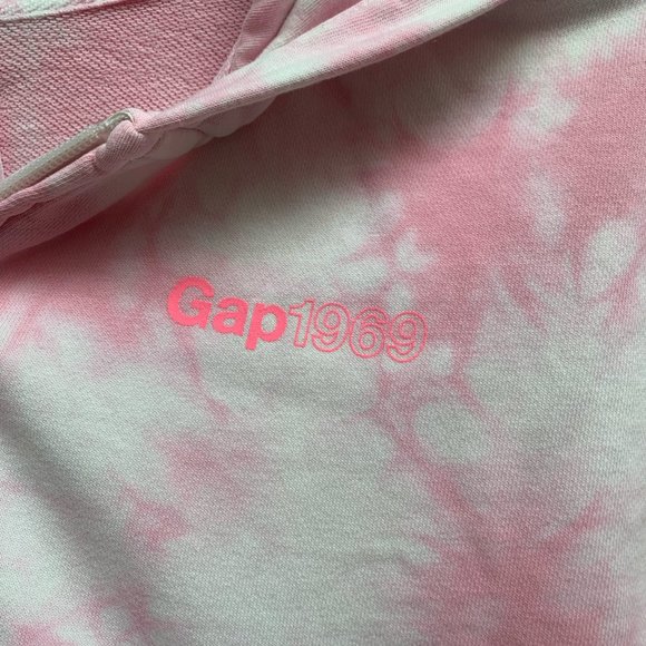 🇨🇦🍁5/$50 GapKids 1969 Cropped Tie Dyed Pink Hoodie🇨🇦🍁 - Picture 3 of 6
